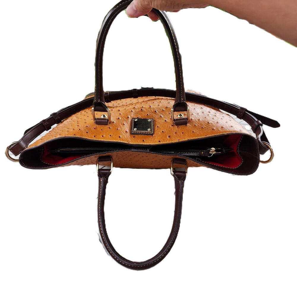 Dooney & Bourke Ostrich Exotic Leather Lexington Shopper Tote Bag - Picture 7 of 12